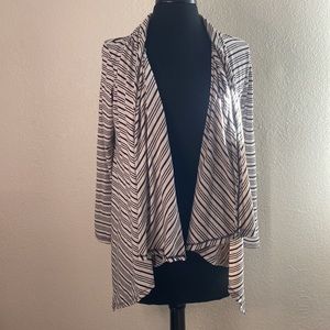 Love Ryan Los Angeles cardigan throw on black and white striped